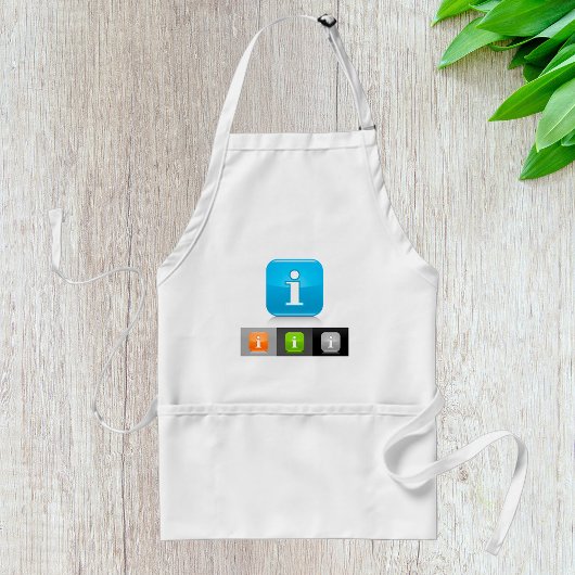 Moderne Glossy Information Symbols Schürze