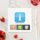 Moderne Glossy Information Symbols Serviette (Beispiel)