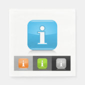 Moderne Glossy Information Symbols Serviette (Vorderseite)