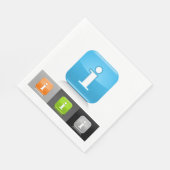 Moderne Glossy Information Symbols Serviette (Ecke)