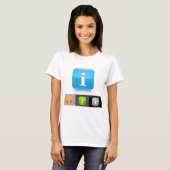 Moderne Glossy Information Symbols T-Shirt (Vorne ganz)