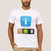 Moderne Glossy Information Symbols T-Shirt (Vorderseite)