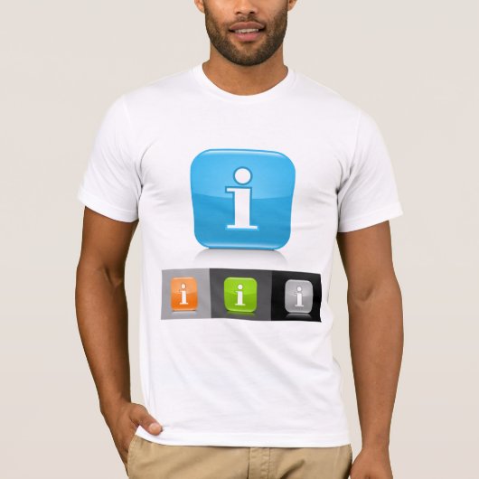Moderne Glossy Information Symbols T-Shirt (Vorderseite)