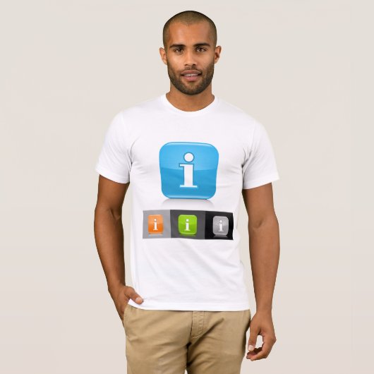 Moderne Glossy Information Symbols T-Shirt (Vorne ganz)