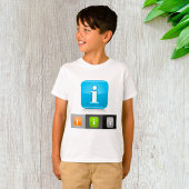 Moderne Glossy Information Symbols T-Shirt