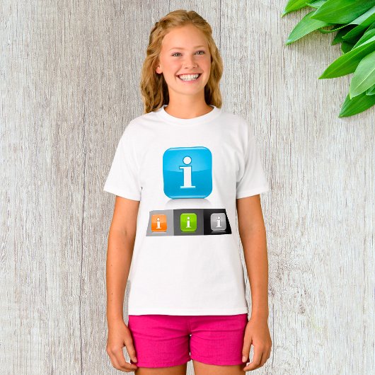 Moderne Glossy Information Symbols T-Shirt