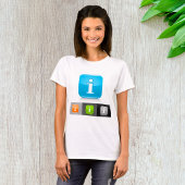 Moderne Glossy Information Symbols T-Shirt