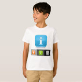 Moderne Glossy Information Symbols T-Shirt (Vorne ganz)