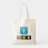 Moderne Glossy Information Symbols Tragetasche (Rückseite)