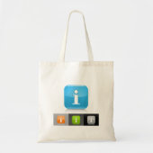 Moderne Glossy Information Symbols Tragetasche (Vorne)