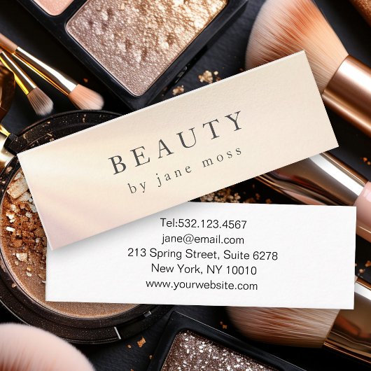 Moderne Glow Salon Mini Business Card Mini Visitenkarte