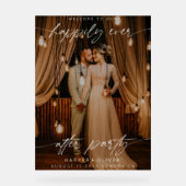 Moderne glücklich immer nach dem Party Foto Hochze Acrylschild (Vorderseite)