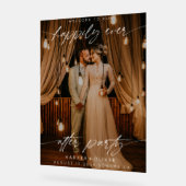 Moderne glücklich immer nach dem Party Foto Hochze Acrylschild (Winkel)