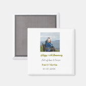 Moderne glückliche 50. Hochzeitstag Name Datum Fot Magnet (Vorderseite/Rückseite)