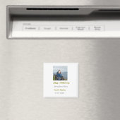 Moderne glückliche 50. Hochzeitstag Name Datum Fot Magnet (In Situ (Geschirrspüler))