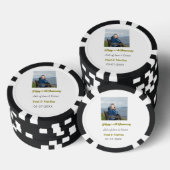 Moderne glückliche 50. Hochzeitstag Name Datum Fot Pokerchips (Stapel)