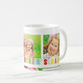 Moderne glückliche der Vatertags-bunte Kaffeetasse (VorderseiteRechts)