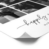 Moderne glückliche Ever nach 9 Foto Collage Hochze Poster (Ecke)