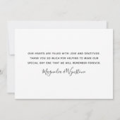 Moderne glückliche Ever nach der Hochzeit der Foto Dankeskarte (Rückseite)