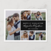 Moderne glückliche Ever nach der Hochzeit der Foto Postkarte (Vorderseite)