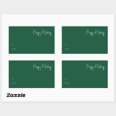 Moderne glückliche Ferien | Grünes Großgeschenk Rechteckiger Aufkleber (Blatt)