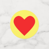 Moderne glückliche Gesichter in hellblau und gelb Konfetti (Klein Vorderseite)