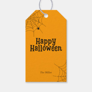 Moderne glückliche Halloween Spooky Spider Geschenkanhänger