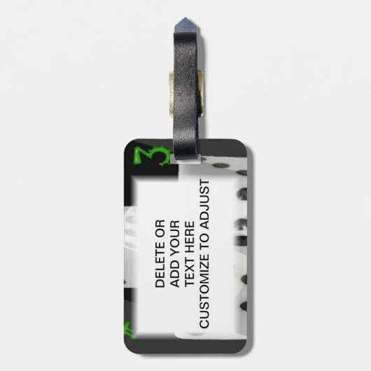 Moderne Glücksspiele Gepäckanhänger (Rückseite vertikal)