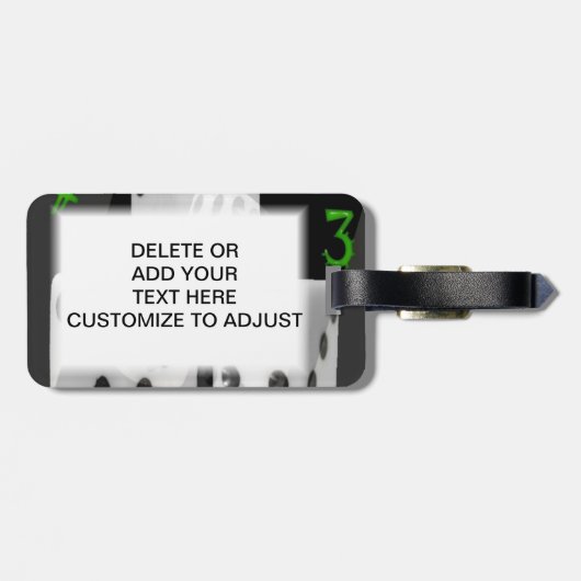 Moderne Glücksspiele Gepäckanhänger (Rückseite horizontal)