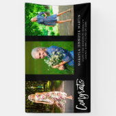 Moderne Glückwunsch 3 Foto Graduate Banner - Schwa (Vertikal)