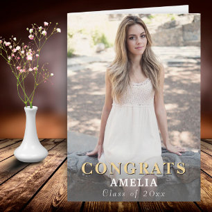 Moderne Glückwunsch Foto Abschluss Karte