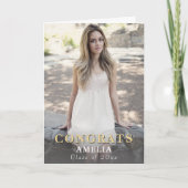 Moderne Glückwunsch Foto Abschluss Karte (Vorderseite)