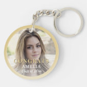 Moderne Glückwunsch Foto Abschluss Schlüsselanhänger (Rückseite)