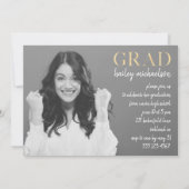 Moderne Glückwunsch Fotocollage Graduation Party Einladung (Rückseite)