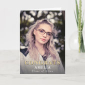 Moderne Glückwunsch Full Foto Abschluss Card Karte (Vorderseite)