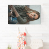 Moderne Glückwunsch Grad Abschluss Foto Skript Banner (Insitu)