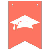 Moderne Glückwunsch Grad Coral Abschluss Wimpelkette (Erste Fahne)