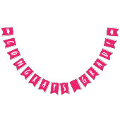 Moderne Glückwunsch Grad Hot Pink Abschluss Wimpelkette (Alle)