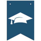 Moderne Glückwunsch Grad Navy Abschluss Wimpelkette (Erste Fahne)