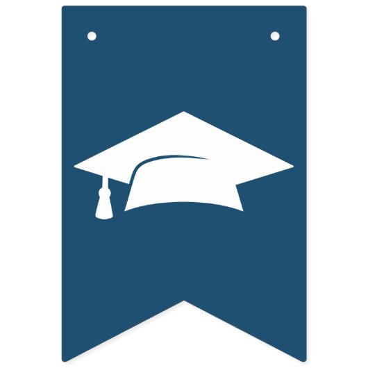 Moderne Glückwunsch Grad Navy Abschluss Wimpelkette (Erste Fahne)