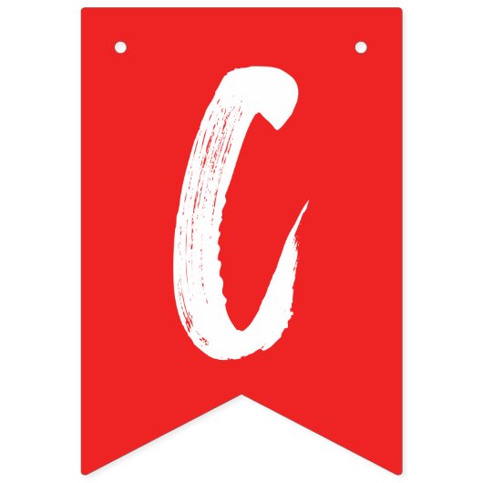 Moderne Glückwunsch Grad Roter Abschluss Wimpelkette (Zweite Fahne)