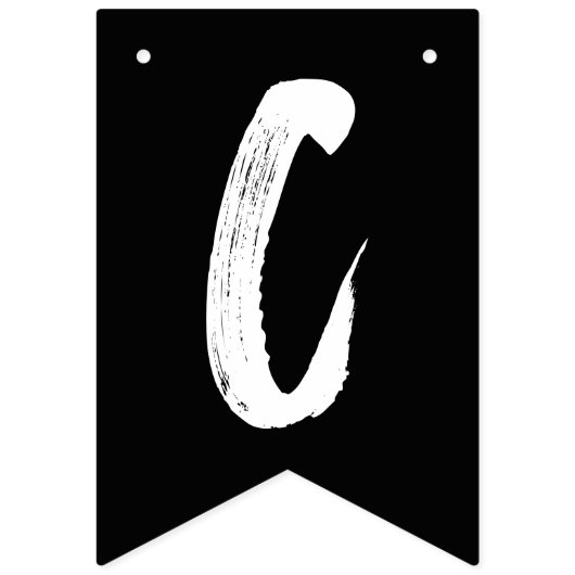 Moderne Glückwunsch Grad Schwarz/Weiß-Abschluss Wimpelkette (Zweite Fahne)