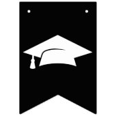 Moderne Glückwunsch Grad Schwarz/Weiß-Abschluss Wimpelkette (Erste Fahne)