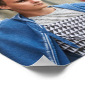 Moderne Glückwunsch Graduate 12 Foto Collage Black Poster (Ecke)