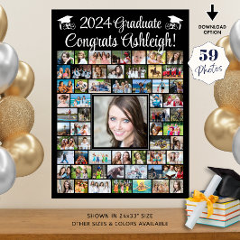 Moderne Glückwunsch Graduate 59 FotoCollage Custom Poster