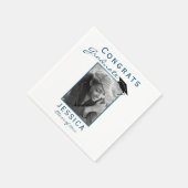 Moderne Glückwunsch Graduate Abschluss Foto Serviette (Ecke)