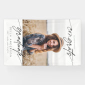 Moderne Glückwunsch Graduate Abschluss Script Foto Banner (Horizontal)