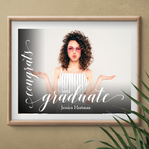 Moderne Glückwunsch Graduate Foto Poster