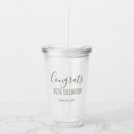 Moderne Glückwunsch Klasse Personalisierter Grad G Acryltrinkbecher