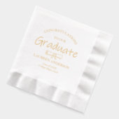 Moderne Glückwünsche Abschluss Servietten Mit Folie (Links)